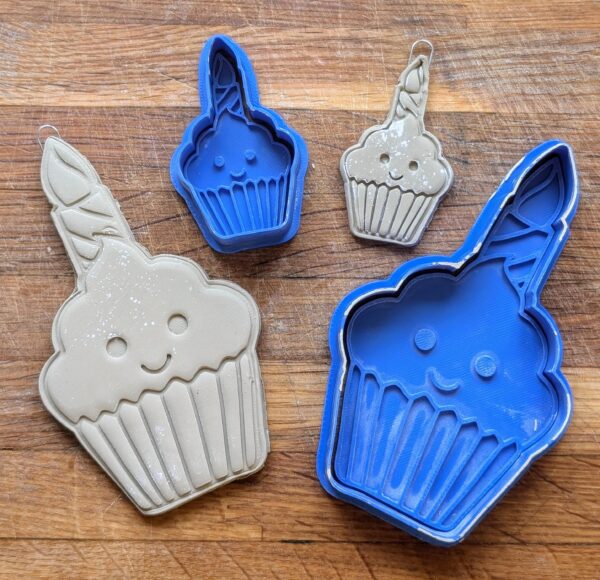 Birthday Cupcake Stamp And Cutter Set (Various Sizes Available)