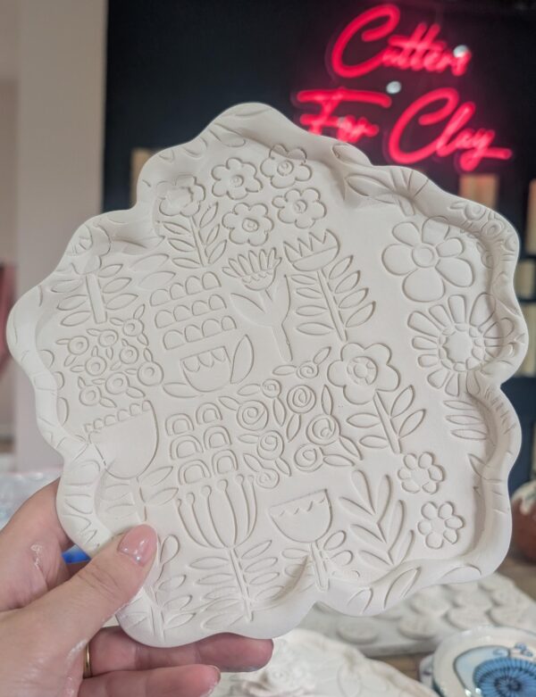 Ammie Y'all Folk Flowers Textured Rolling Pin 25cm/10inches - Image 3