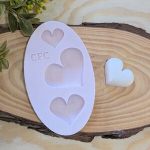 3 Hearts Silicone Mould