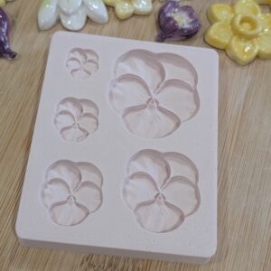 Set of Pansy Flowers Silicone Mould