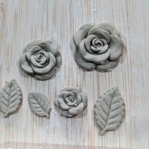 Roses and leaves Silicone Mould